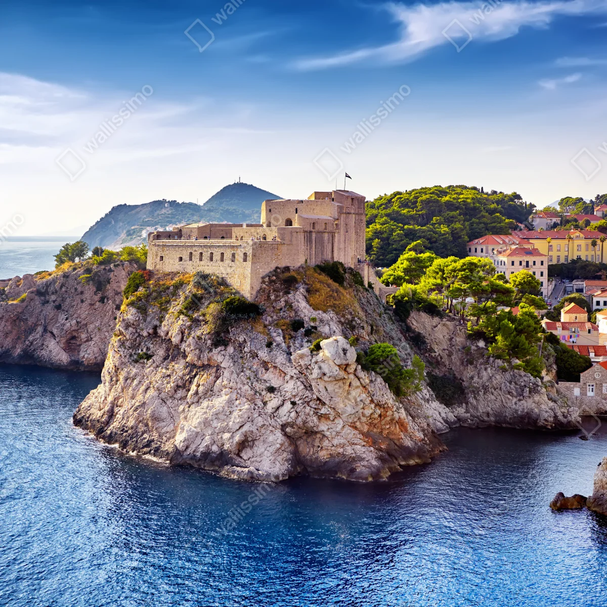 Laptop-Aufkleber Dubrovnik küstenfestung auf felsigen klippen Laptop-Aufkleber Dubrovnik küstenfestung auf felsigen klippen