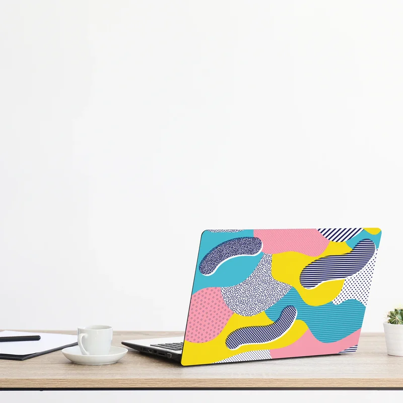 Laptop-Aufkleber verspieltes abstraktes memphis-muster