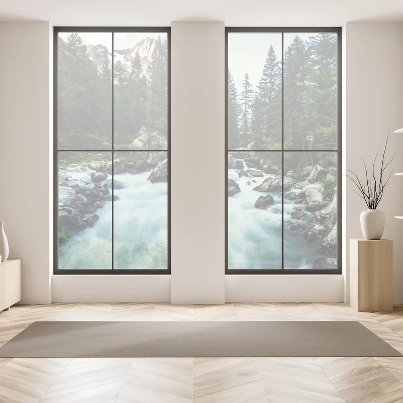 Fensteraufkleber malerischer alpiner fluss im Ferret Valley