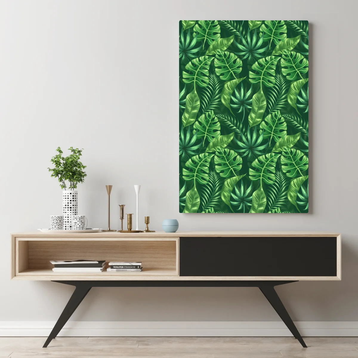 Leinwandbild tropisches monstera blattmuster Leinwandbild tropisches monstera blattmuster