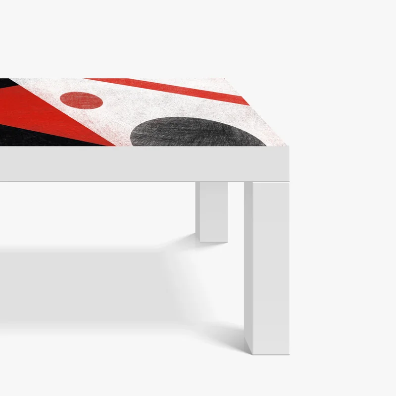 Tischaufkleber und Schreibtischaufkleber geometrische abstraktion in rot und schwarz Tischaufkleber und Schreibtischaufkleber geometrische abstraktion in rot und schwarz