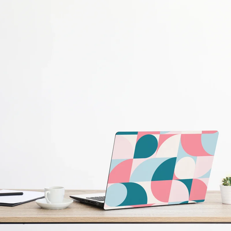 Naklejka na laptopa pastelowa geometryczna mozaika