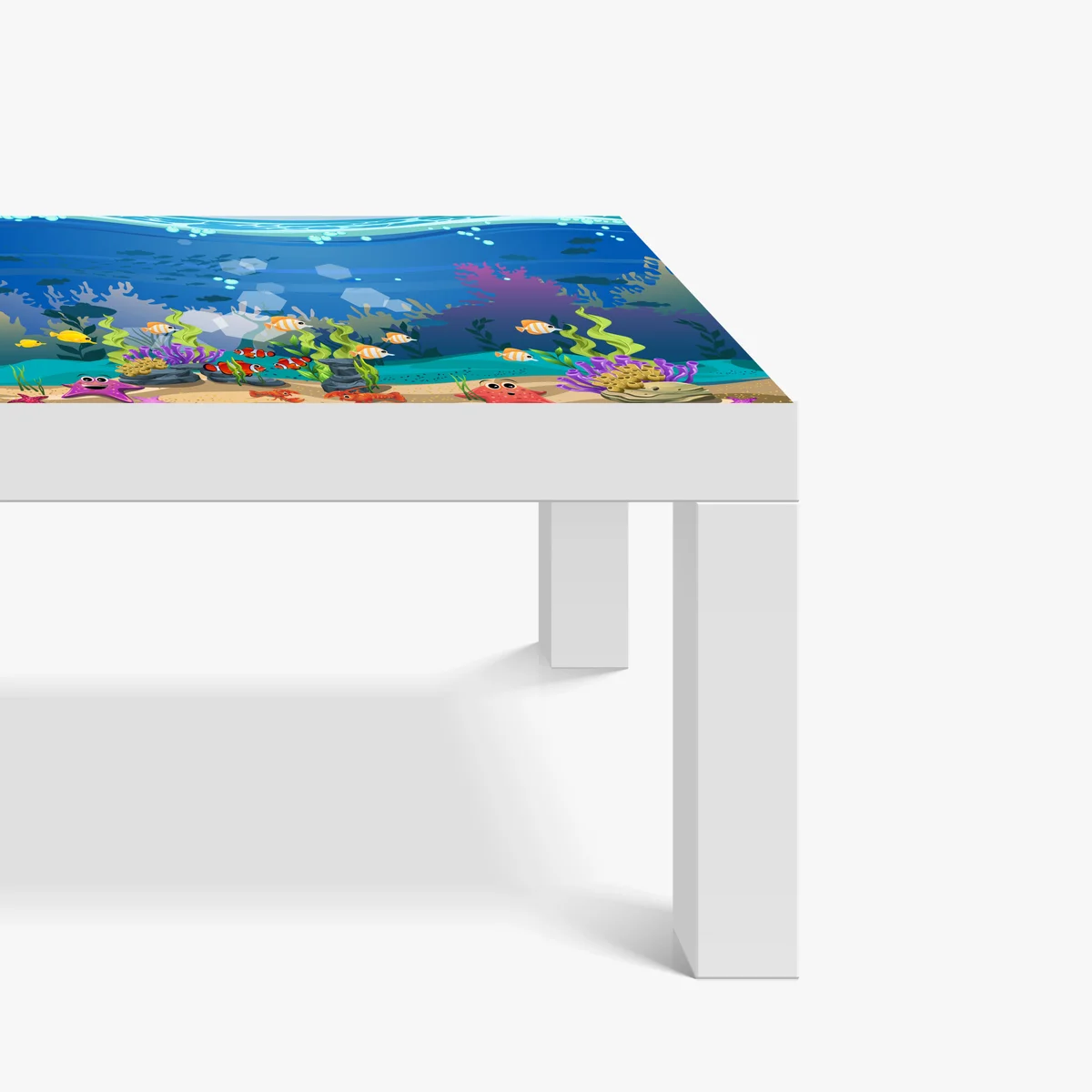 Tischaufkleber und Schreibtischaufkleber verspielte unterwasserwelt mit korallenriff Tischaufkleber und Schreibtischaufkleber verspielte unterwasserwelt mit korallenriff
