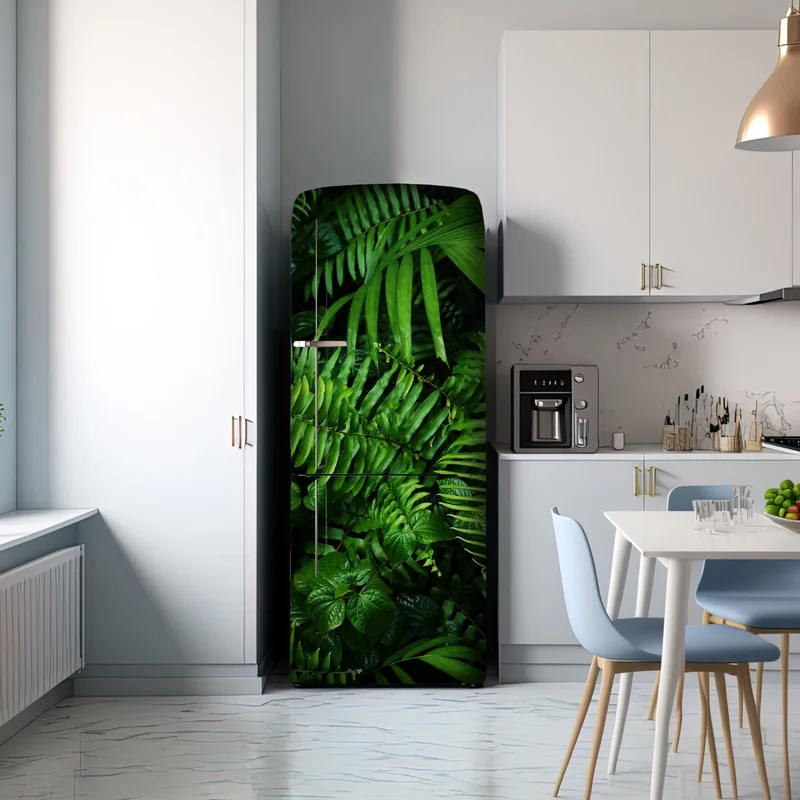 Kühlschrankaufkleber üppige tropische farnblätter Kühlschrankaufkleber üppige tropische farnblätter