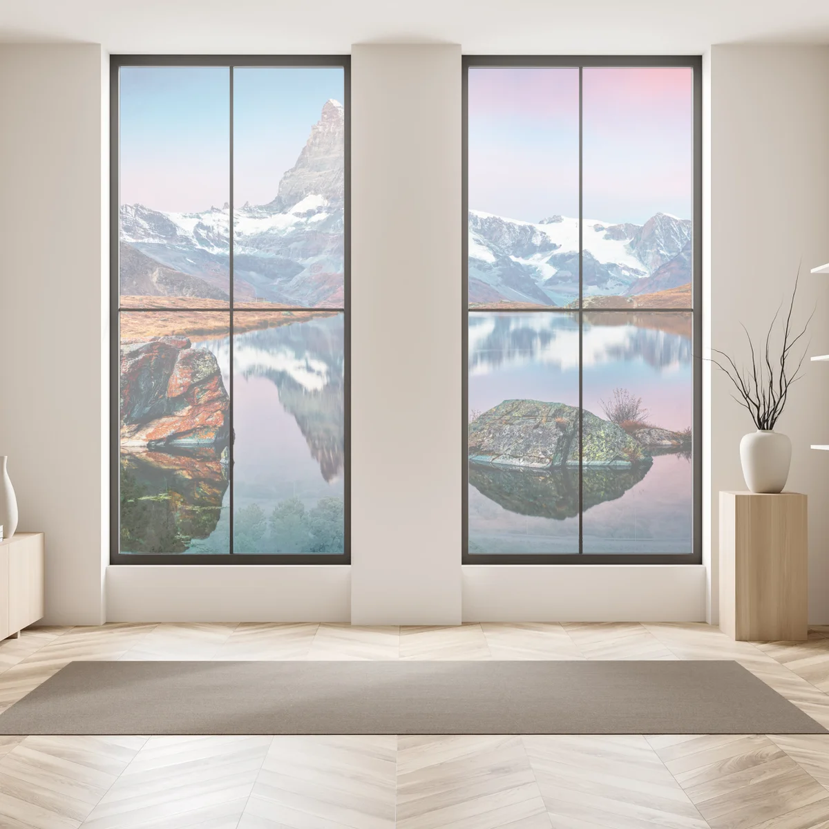 Fensteraufkleber spiegelung am Matterhorn bei sonnenaufgang Fensteraufkleber spiegelung am Matterhorn bei sonnenaufgang