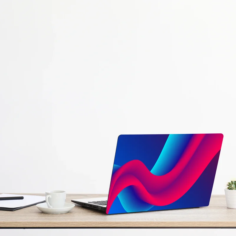 Naklejka na laptopa żywe falujące gradienty Naklejka na laptopa żywe falujące gradienty