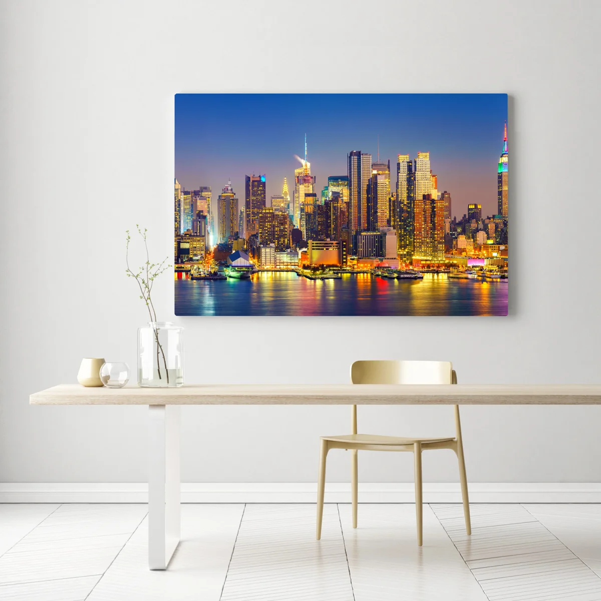 Leinwandbild Manhattan skyline bei dämmerung Leinwandbild Manhattan skyline bei dämmerung