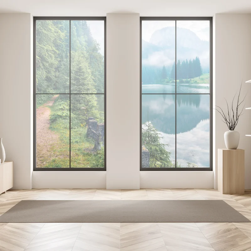 Fensteraufkleber nebliger morgen am Lacu Rosu