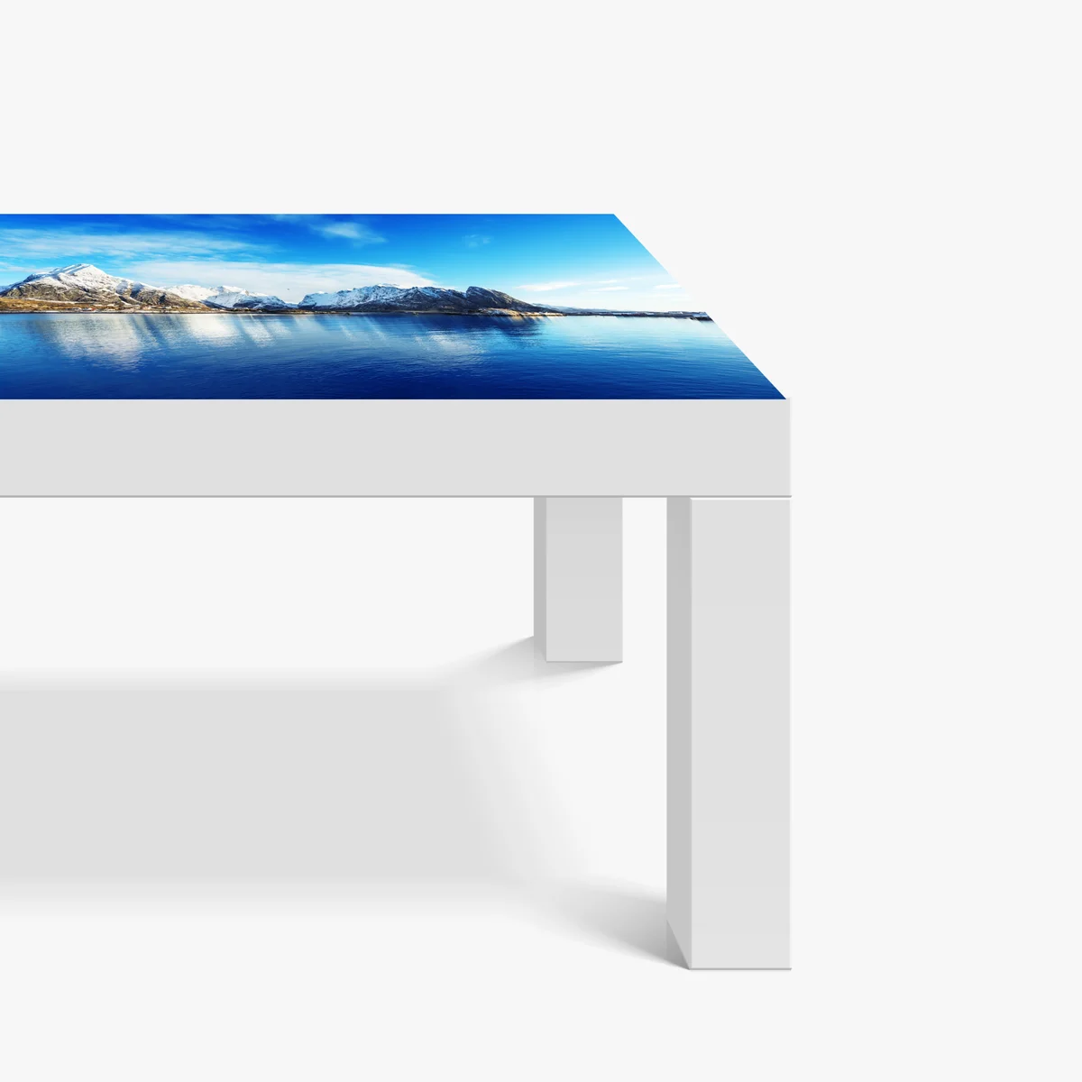 Tischaufkleber und Schreibtischaufkleber ruhige winterliche fjordlandschaft in Reine, Lofoten Tischaufkleber und Schreibtischaufkleber ruhige winterliche fjordlandschaft in Reine, Lofoten