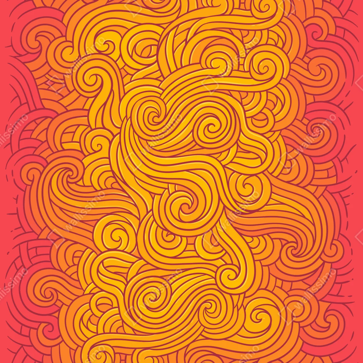 Kühlschrankaufkleber warmes wirbelndes abstraktes muster Kühlschrankaufkleber warmes wirbelndes abstraktes muster