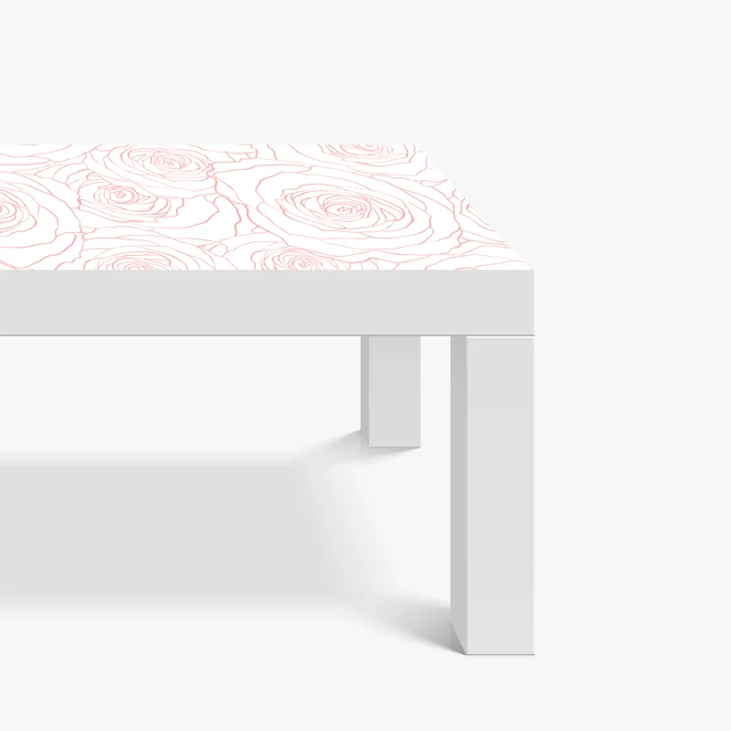 Tischaufkleber und Schreibtischaufkleber zartes muster rosa rosen