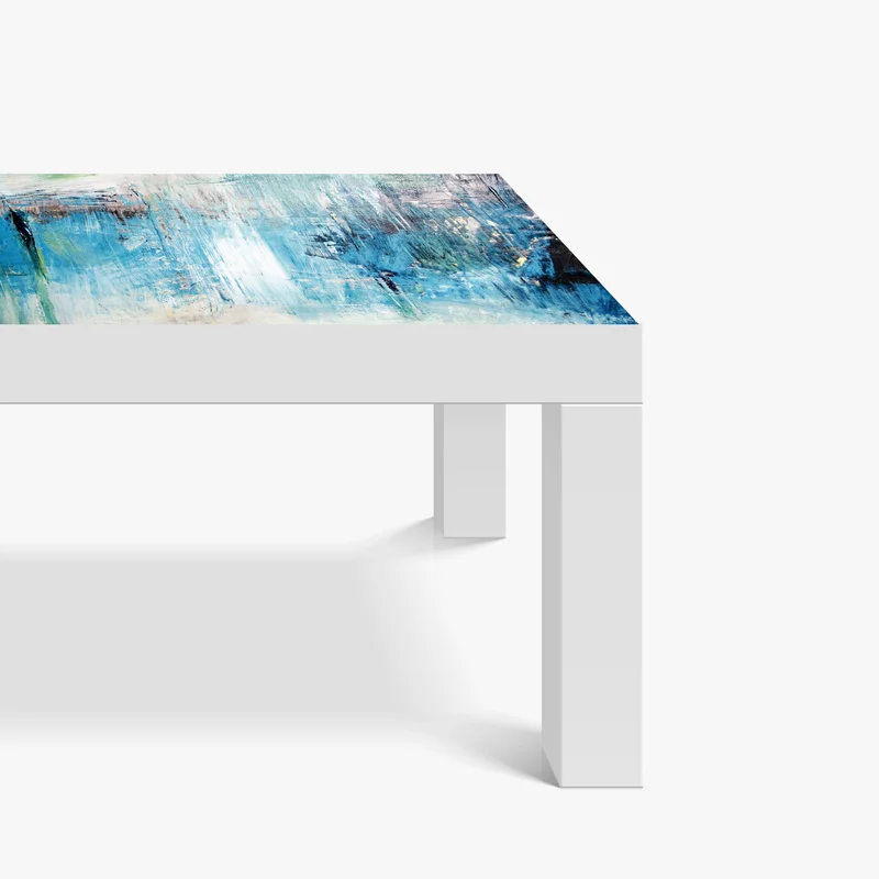 Tischaufkleber und Schreibtischaufkleber türkis abstrakte ölstruktur