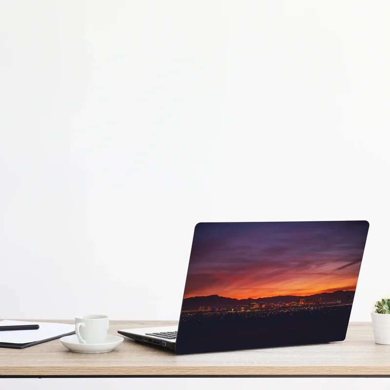 Laptop-Aufkleber Las Vegas panorama bei dämmerung