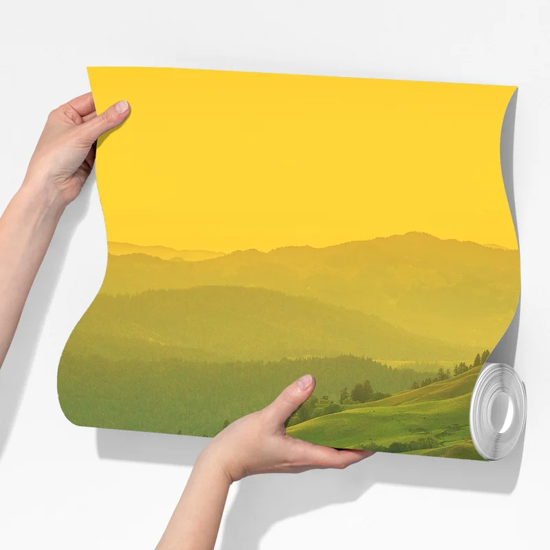 Fototapete hügel von Nordkalifornien bei sonnenuntergang Fototapete hügel von Nordkalifornien bei sonnenuntergang