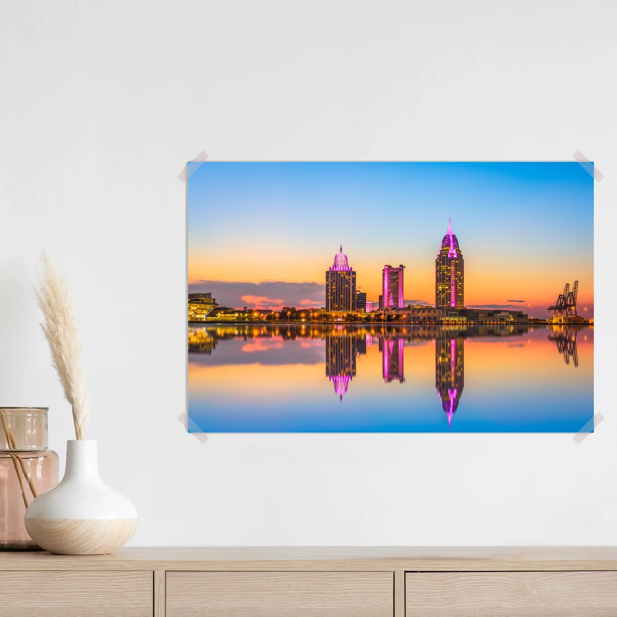 Poster panorama von Mobile bei sonnenuntergang Poster panorama von Mobile bei sonnenuntergang