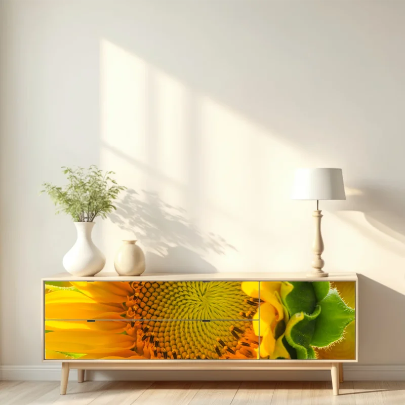 Repositionierbarer Aufkleber sonnenblume nahaufnahme