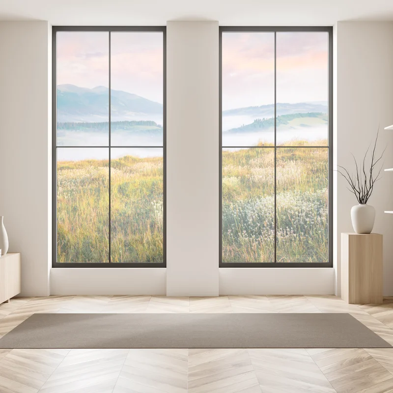 Fensteraufkleber nebliger morgen in den Karpaten