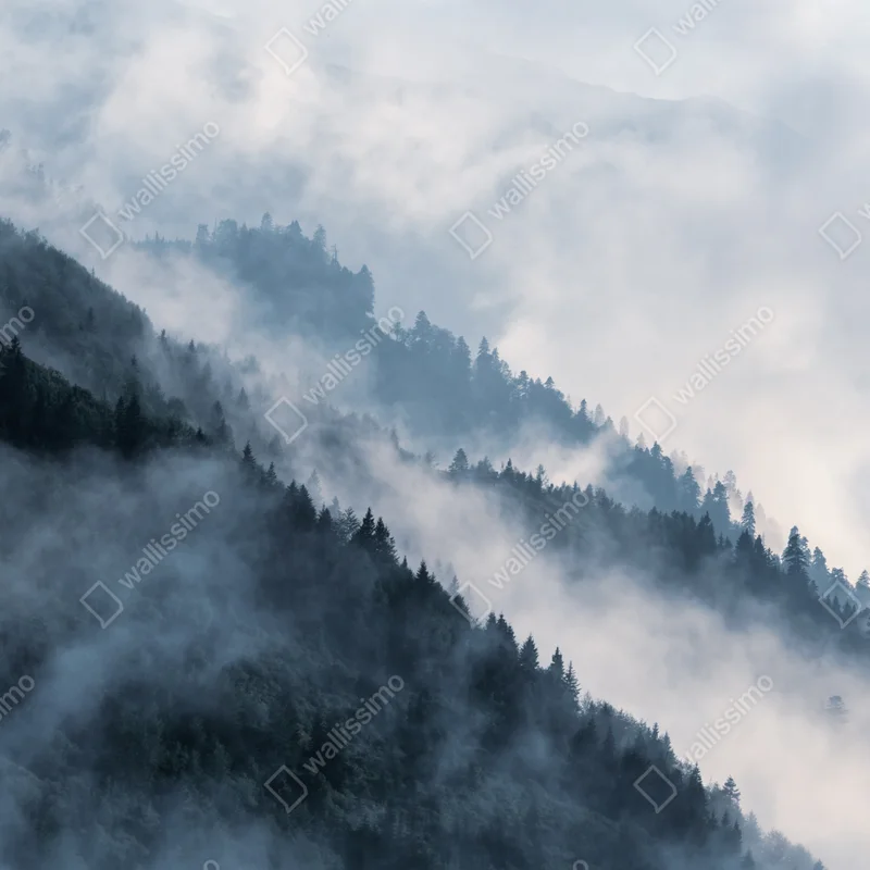 Tischaufkleber und Schreibtischaufkleber nebelverhangene bergkämme Tischaufkleber und Schreibtischaufkleber nebelverhangene bergkämme