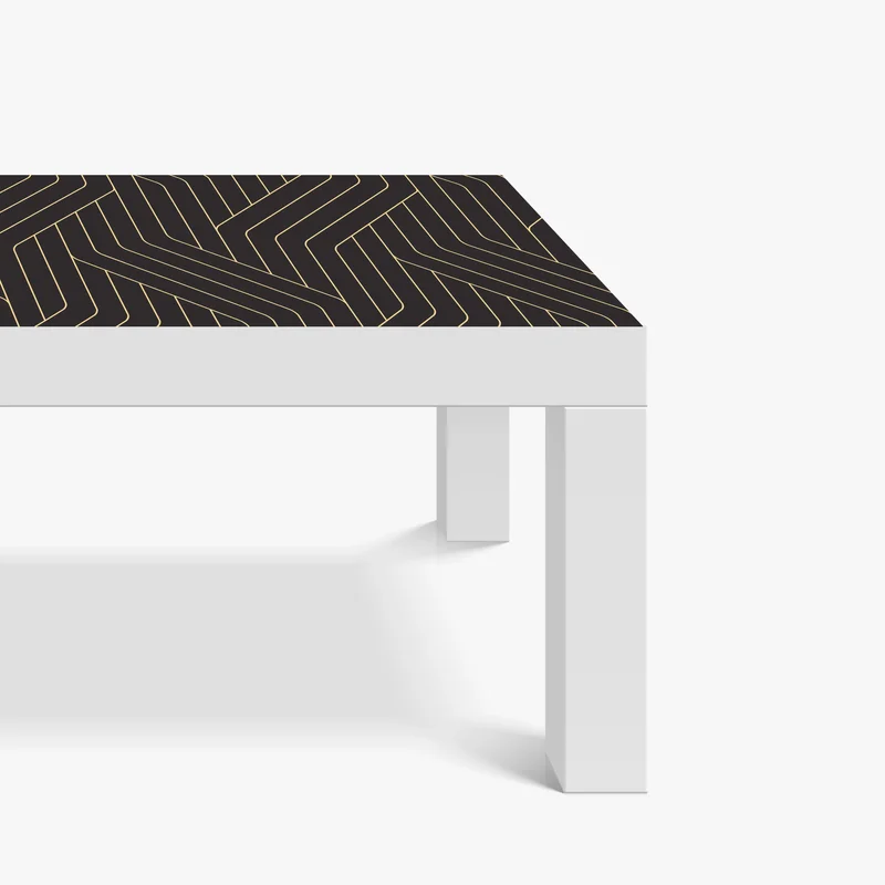 Tischaufkleber und Schreibtischaufkleber geometrisches art deco muster in schwarz und gold Tischaufkleber und Schreibtischaufkleber geometrisches art deco muster in schwarz und gold