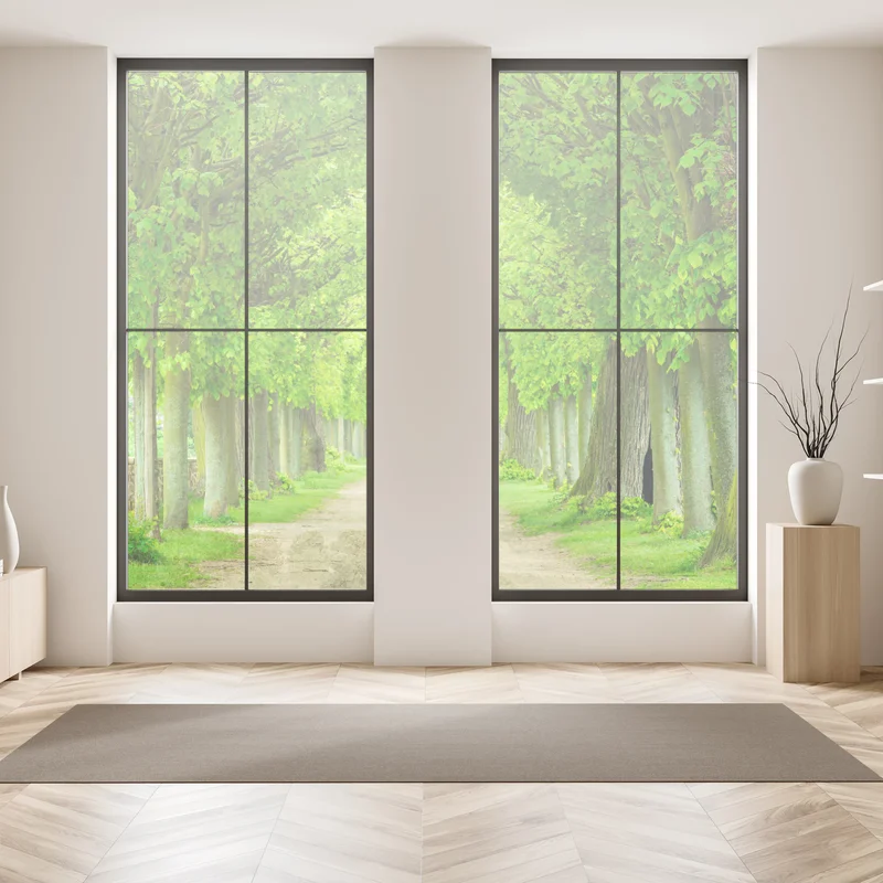 Fensteraufkleber grüner baumtunnel Fensteraufkleber grüner baumtunnel