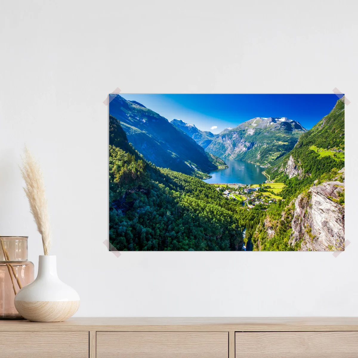 Poster Geirangerfjord bergpanorama Poster Geirangerfjord bergpanorama