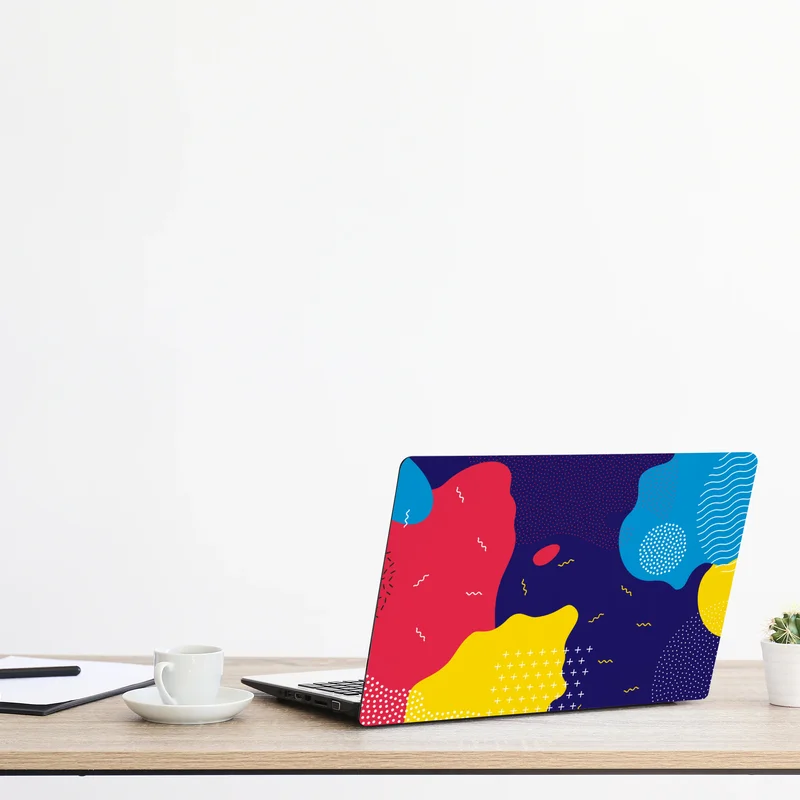 Laptop-Aufkleber lebhaftes abstraktes formenmuster Laptop-Aufkleber lebhaftes abstraktes formenmuster