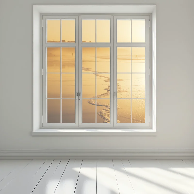 Fensteraufkleber goldener sonnenuntergang am strand von Sopelana