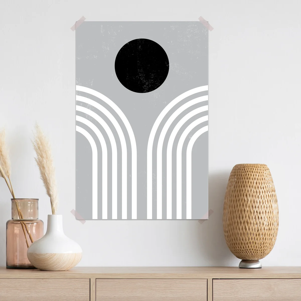 Poster minimalistische monochrome bögen • Poster bei Wallnifity® Poster minimalistische monochrome bögen • Poster bei Wallnifity®