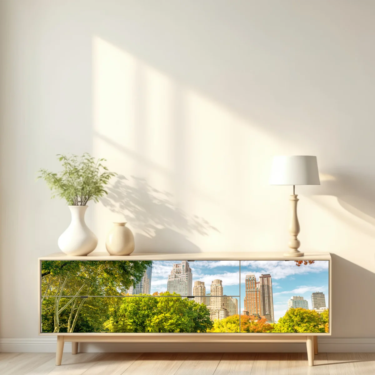 Repositionierbarer Aufkleber Central Park herbst panorama Repositionierbarer Aufkleber Central Park herbst panorama