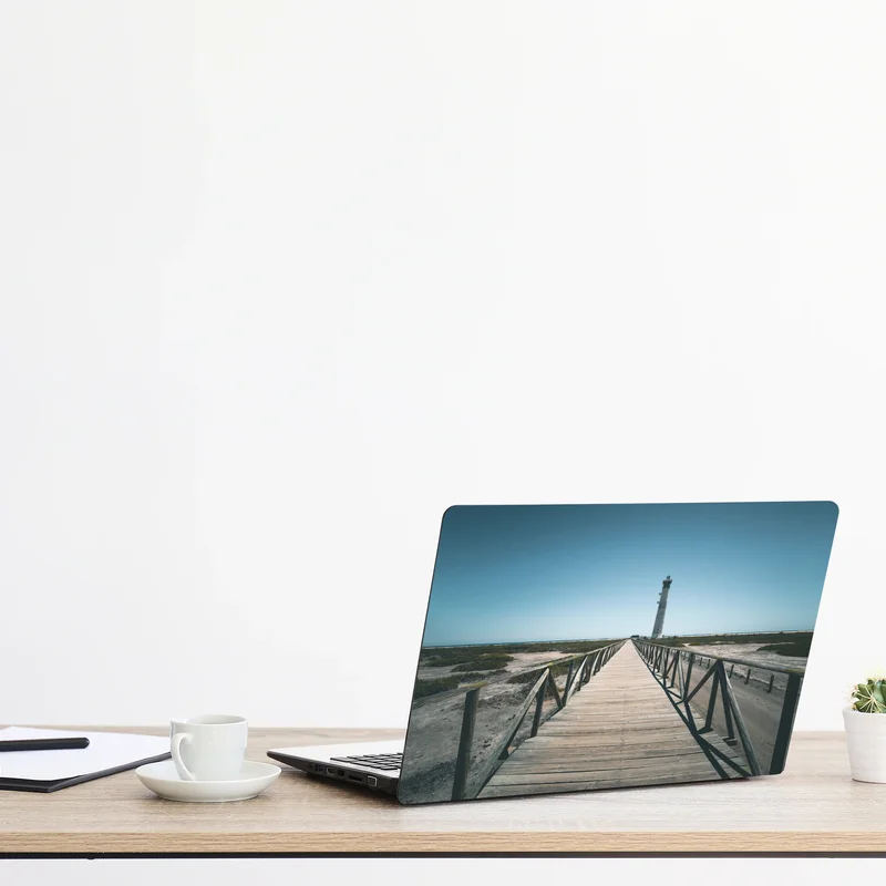 Laptop-Aufkleber leuchtturm am ende des stegs