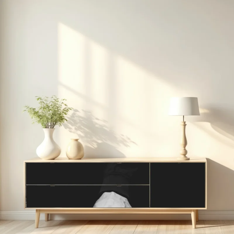 Repositionierbarer Aufkleber monochromes nahaufnahme einer hand am klavier