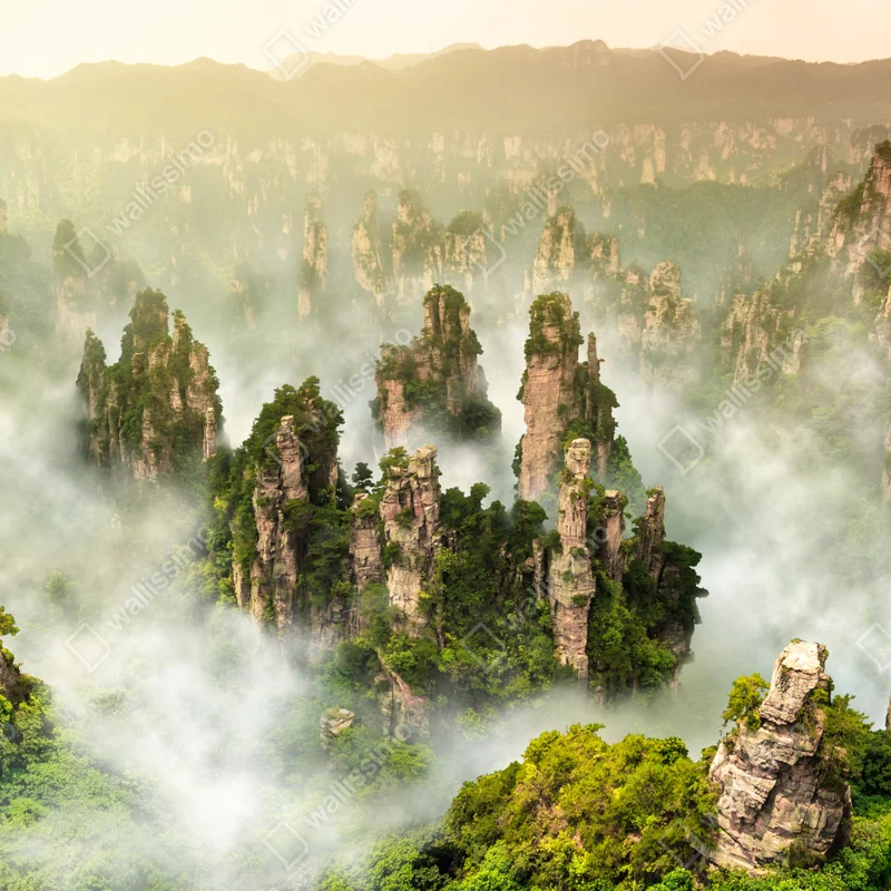 Kühlschrankaufkleber neblige säulen von Zhangjiajie Kühlschrankaufkleber neblige säulen von Zhangjiajie