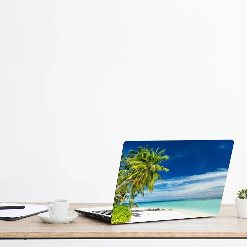 Naklejka na laptopa tropikalna turkusowa plaża Naklejka na laptopa tropikalna turkusowa plaża