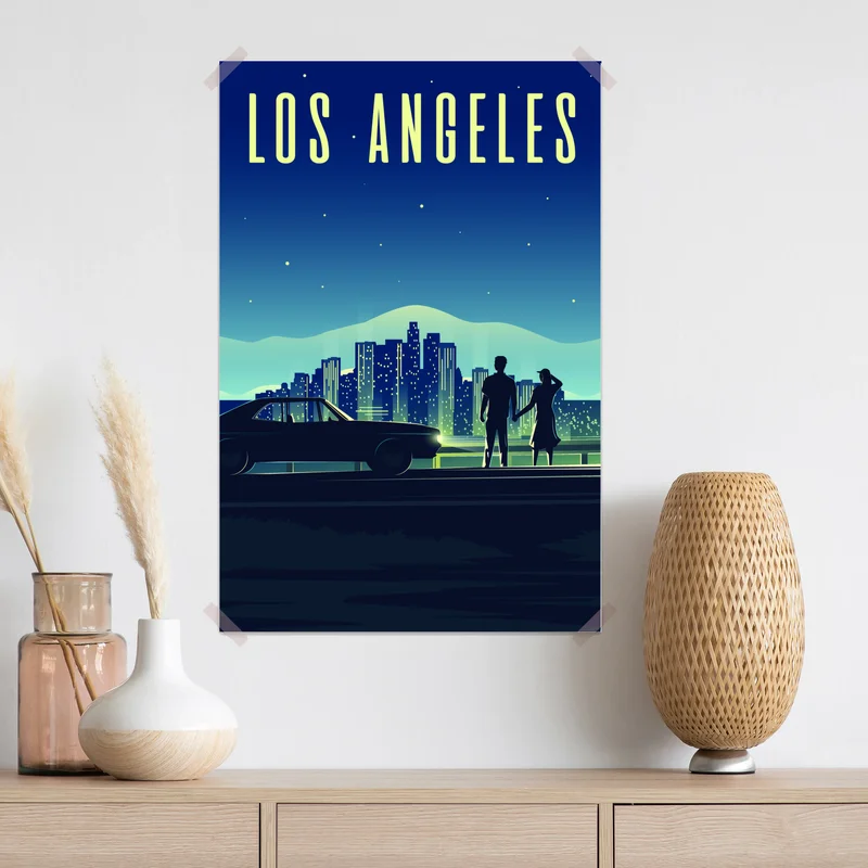 Poster Los Angeles nächtliche skyline Poster Los Angeles nächtliche skyline