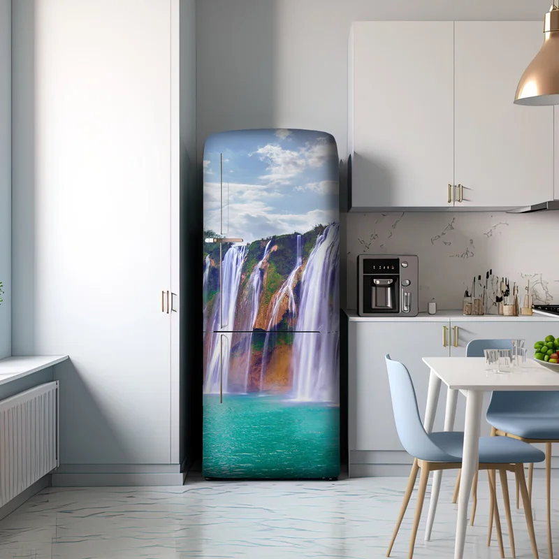 Kühlschrankaufkleber Jiulong wasserfall türkis kaskade in Luoping, China