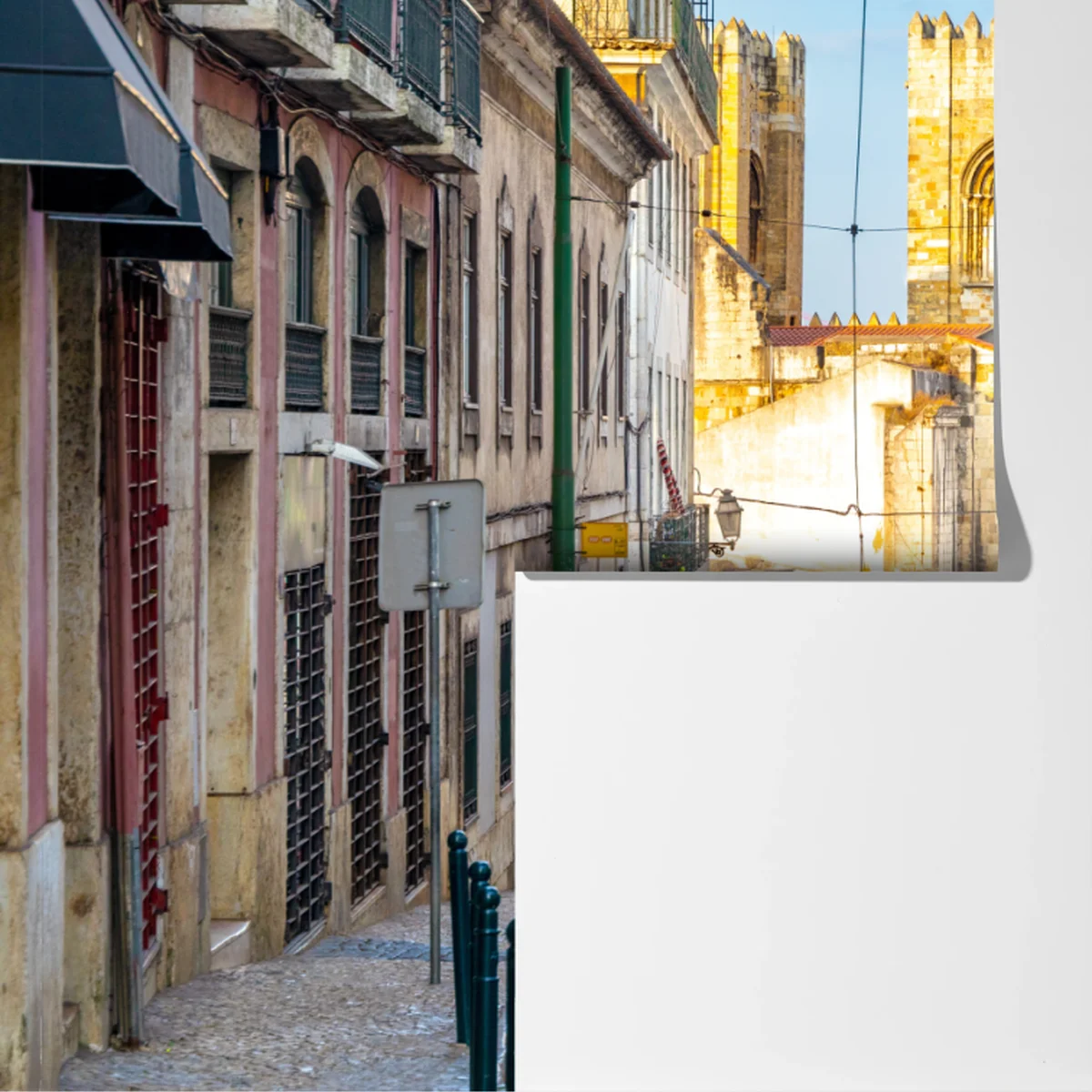 Fototapete sonnige straßenbahnen in Lissabon Fototapete sonnige straßenbahnen in Lissabon