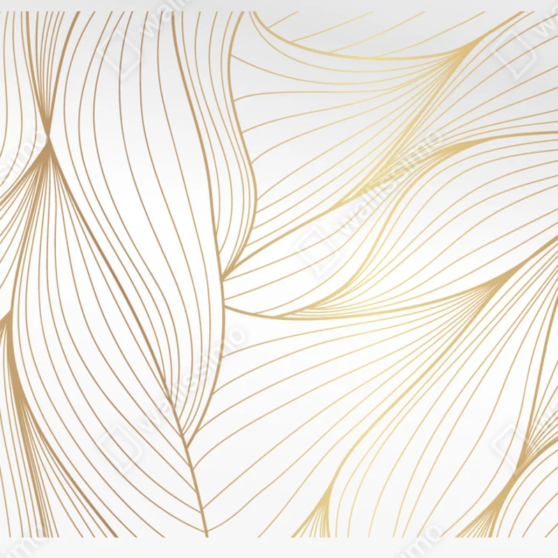 Fensteraufkleber goldene fließende linien abstraktes design Fensteraufkleber goldene fließende linien abstraktes design