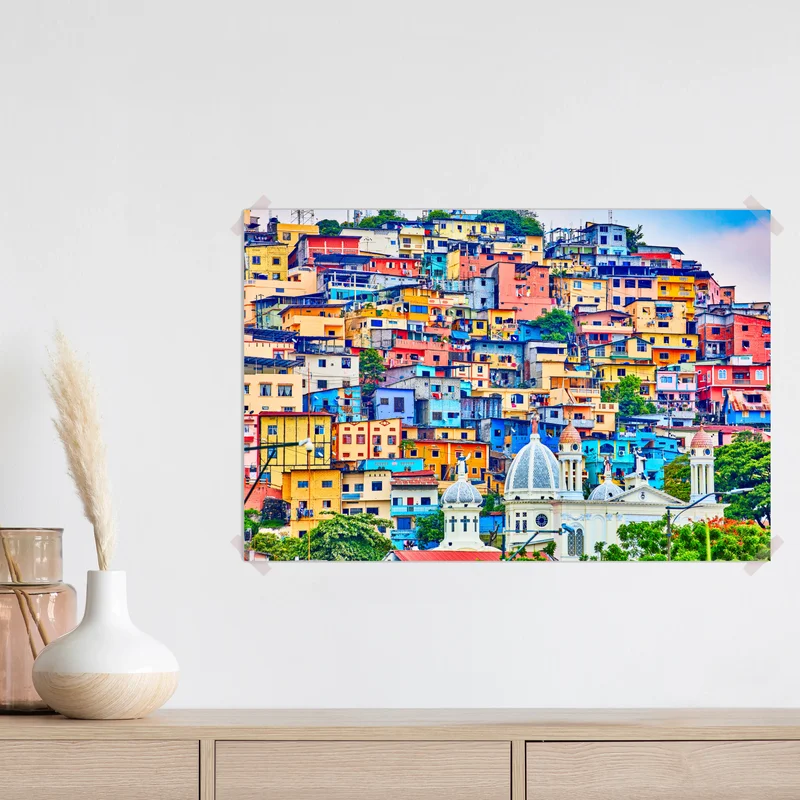 Poster bunte häuser von Las Peñas am Santa Ana hügel, Guayaquil Poster bunte häuser von Las Peñas am Santa Ana hügel, Guayaquil