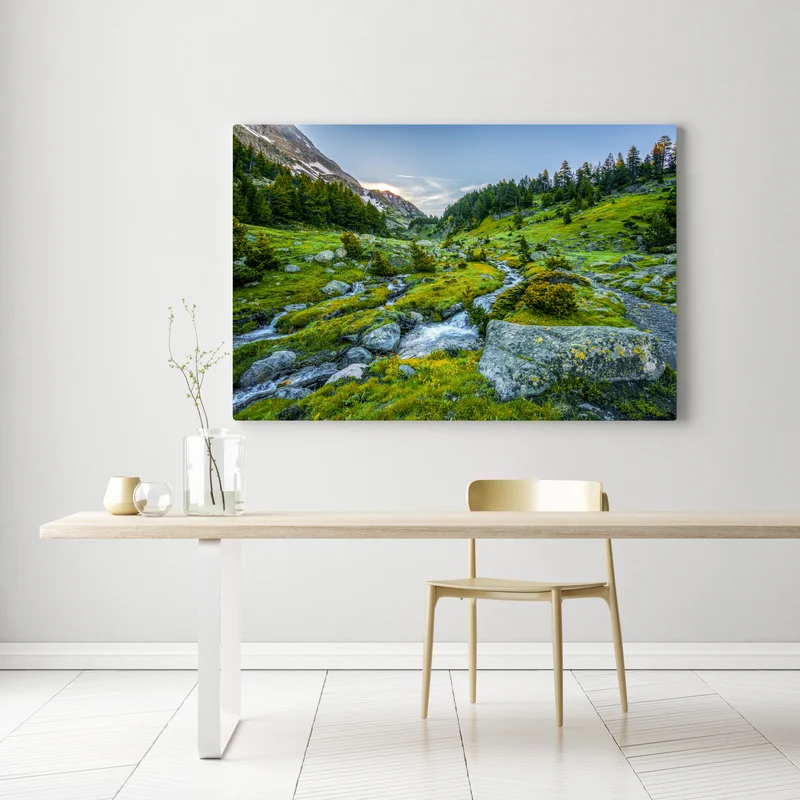 Leinwandbild sonniges tal in Posets y Maladeta, Pyrenäen Leinwandbild sonniges tal in Posets y Maladeta, Pyrenäen