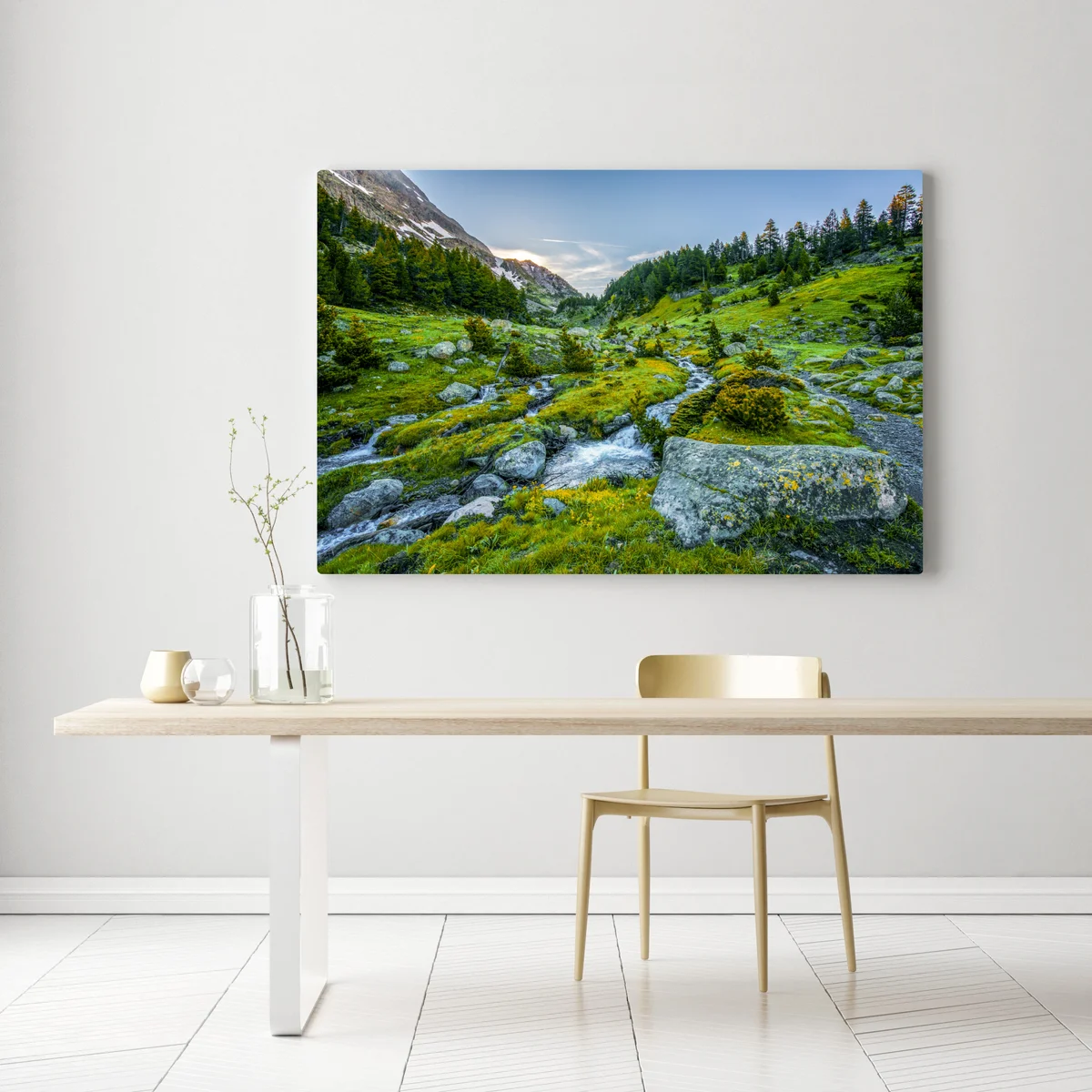 Leinwandbild sonniges tal in Posets y Maladeta, Pyrenäen Leinwandbild sonniges tal in Posets y Maladeta, Pyrenäen