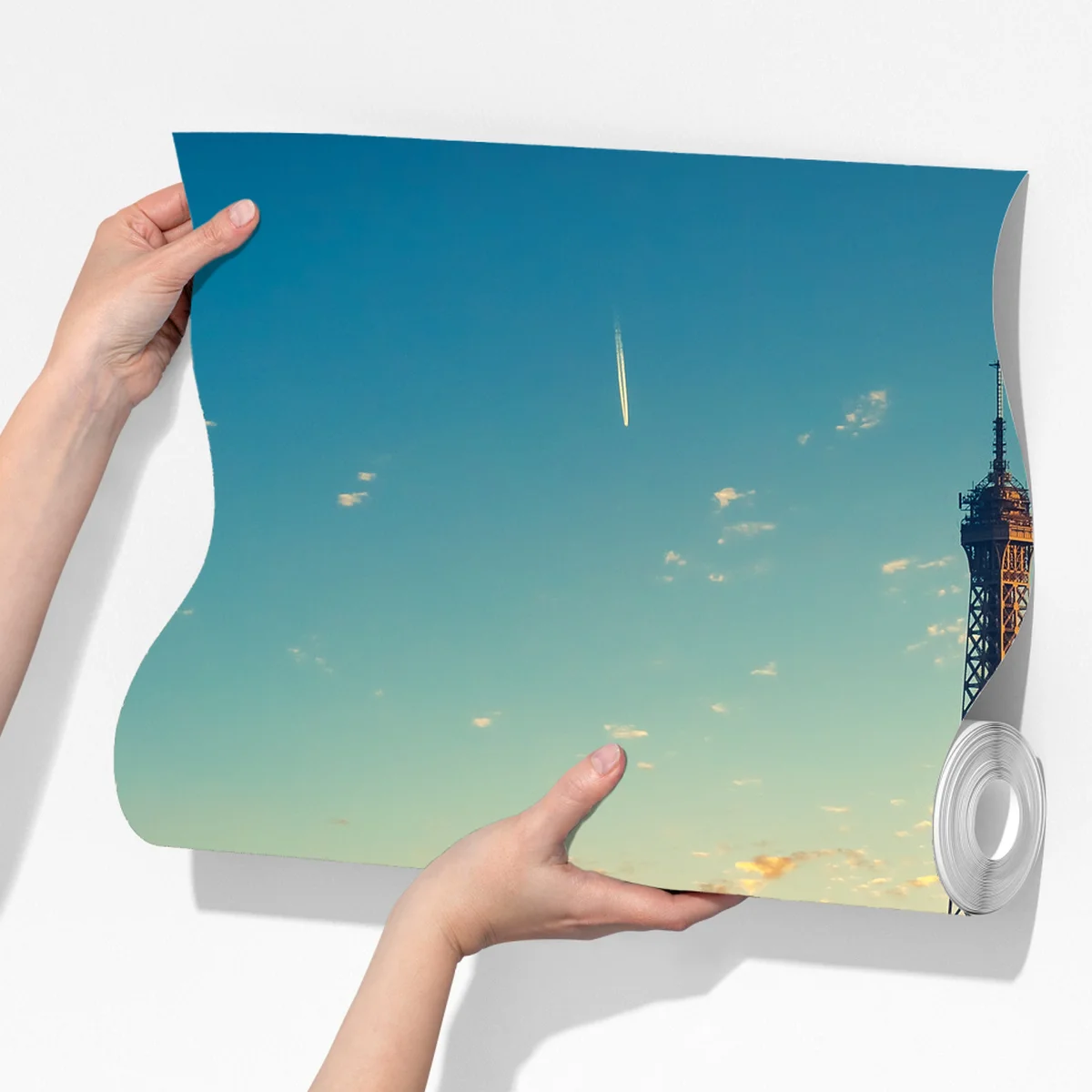 Fototapete sonnenuntergang über Paris skyline mit eiffelturm Fototapete sonnenuntergang über Paris skyline mit eiffelturm