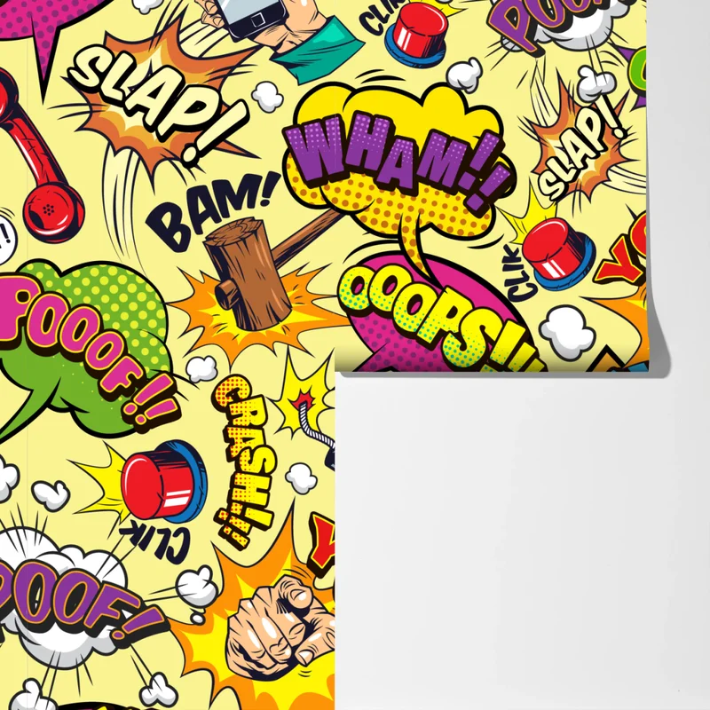 Fototapete retro pop-art comic collage Fototapete retro pop-art comic collage