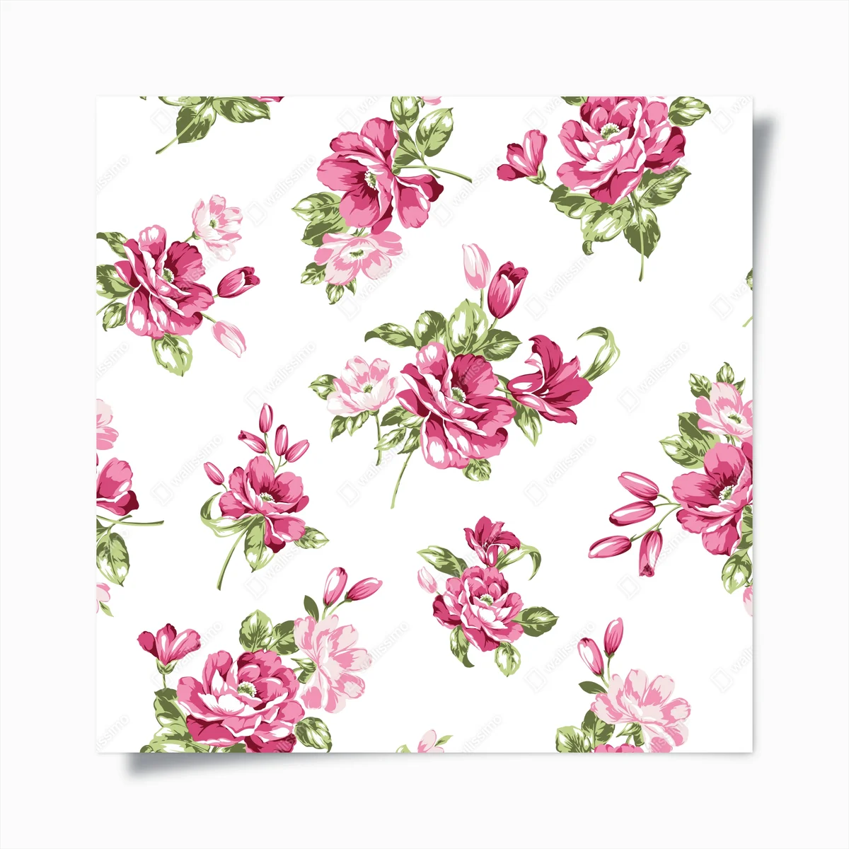 Poster rosa rosen vintage blumenmuster • Poster bei Wallnifity® Poster rosa rosen vintage blumenmuster • Poster bei Wallnifity®