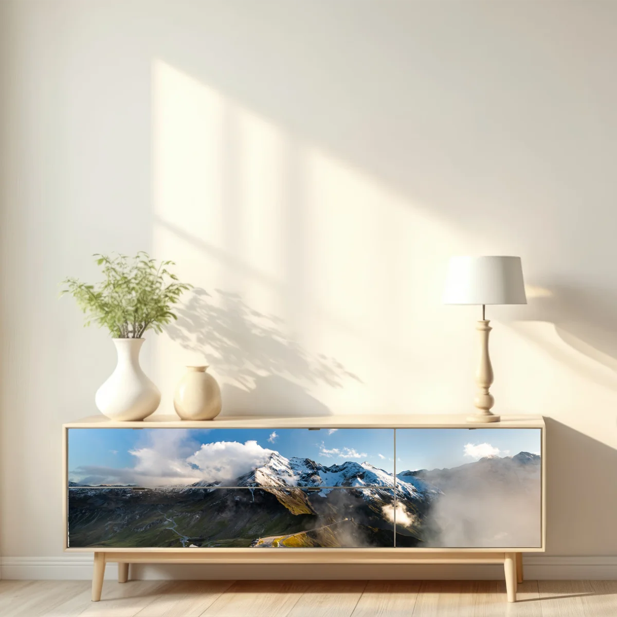 Repositionierbarer Aufkleber Grossglockner panoramastraße in den Alpen Repositionierbarer Aufkleber Grossglockner panoramastraße in den Alpen