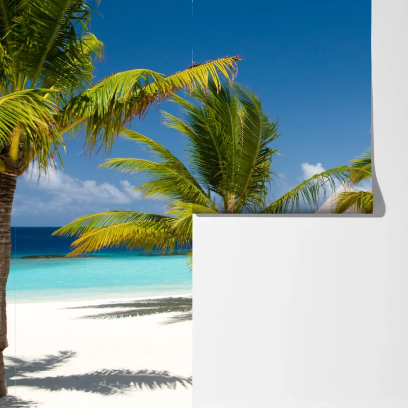 Fototapete tropischer steg über türkisfarbenes meer Fototapete tropischer steg über türkisfarbenes meer