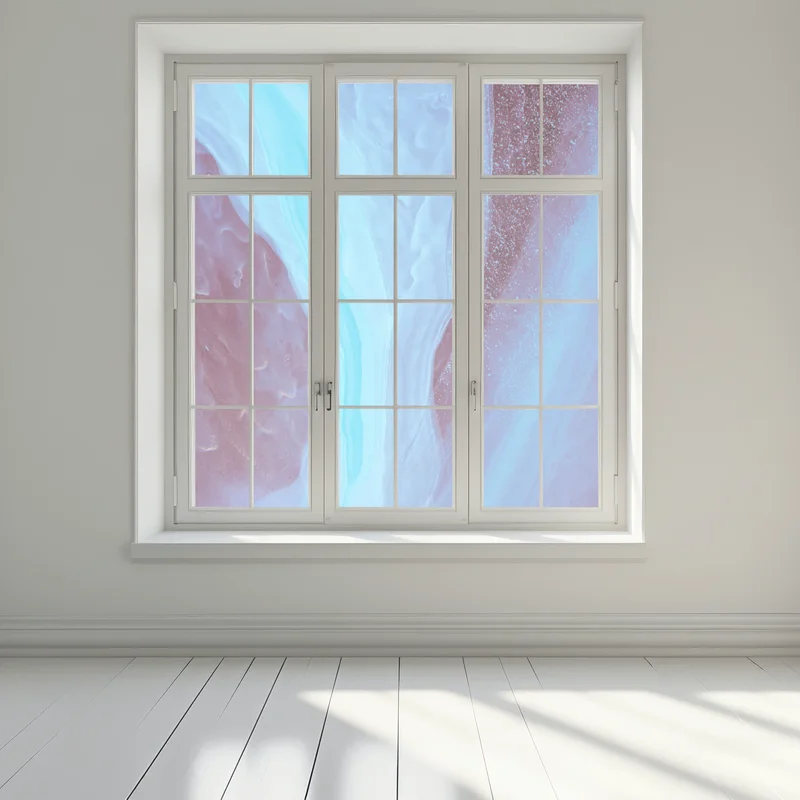 Fensteraufkleber ätherisches türkis-rosa marmormuster Fensteraufkleber ätherisches türkis-rosa marmormuster