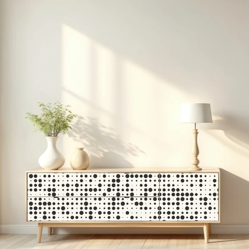 Repositionierbarer Aufkleber minimalistisches punktmuster
