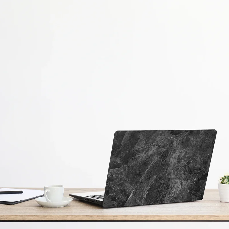 Laptop-Aufkleber dunkle marmortextur