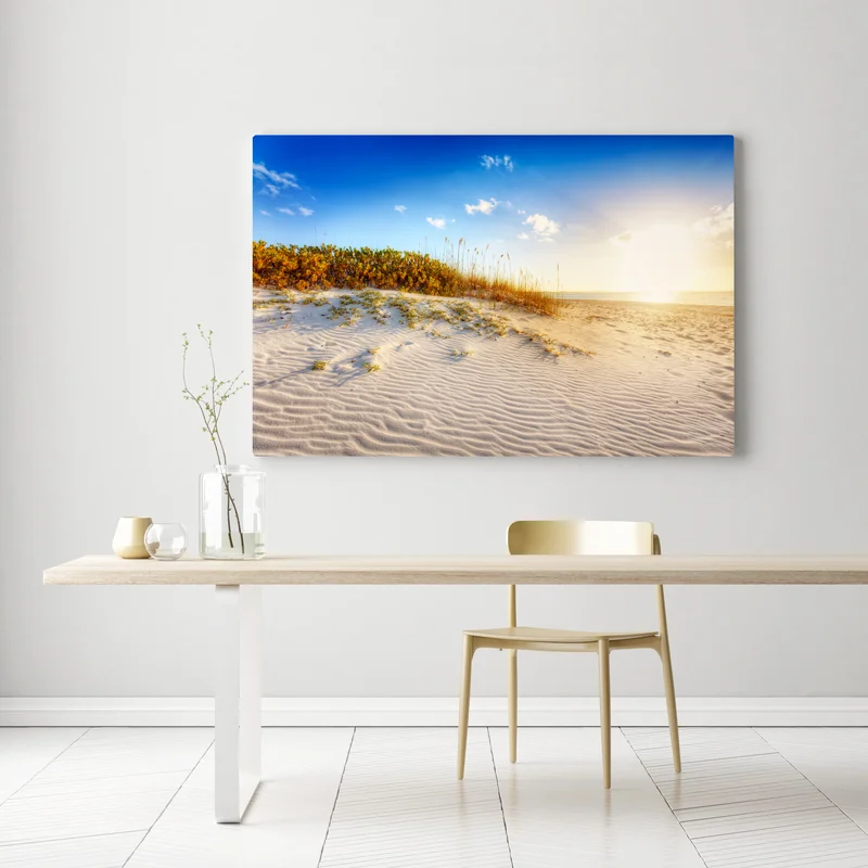 Leinwandbild sonnenuntergang über sanddünen von Grace Bay Leinwandbild sonnenuntergang über sanddünen von Grace Bay