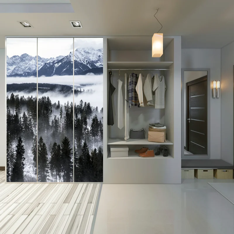 Schrankaufkleber Tatra im winternebel